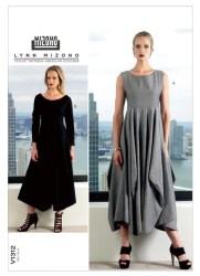 1312 VOGUE LYNN MIZONO EMPIRE LTWT SLEEVES OR NOT PULLOVER SHAPED DRESS PATTERN 8-16 or 16-24 choice new
